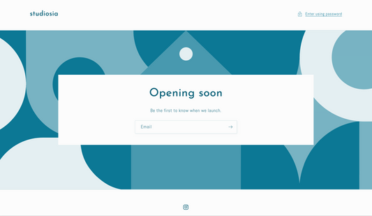 Shopify storefront showing Opening Soon with a login link at the top
